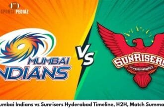 Mumbai Indians vs Sunrisers Hyderabad Timeline