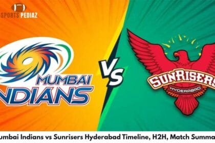 Mumbai Indians vs Sunrisers Hyderabad Timeline